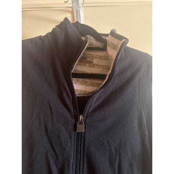 Oleg Cassini Sport Black Sleeveless Zip-Up Vest With Pockets & Drawstring Accent - Picture 3 of 6